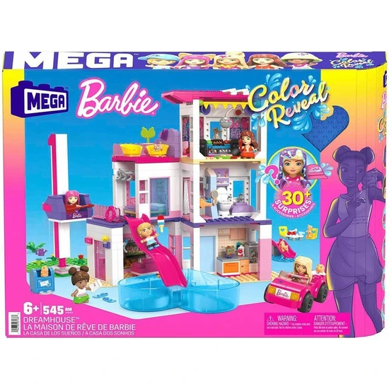 Barbie HHM01 Mega, Barbie Color Reveal Rüya Evi, 545 Parça, +6 Yaş