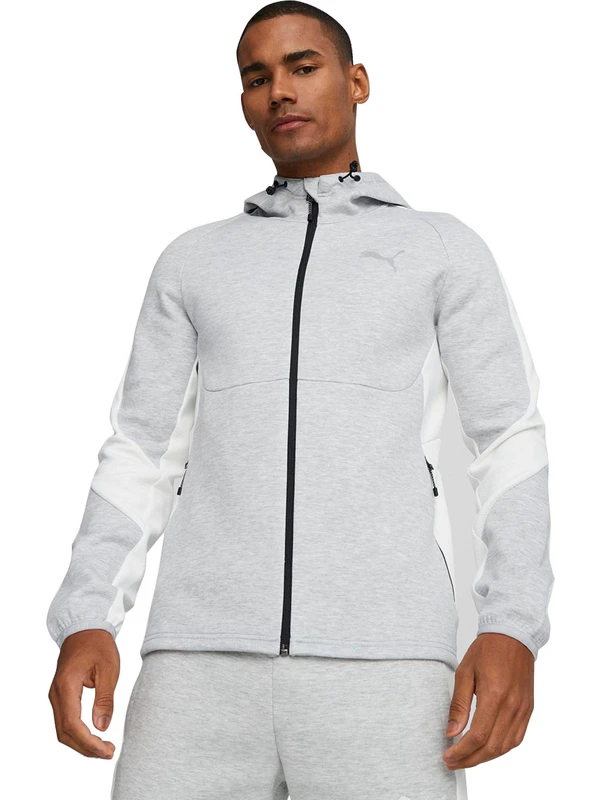 Puma Evostripe Erkek Gri Günlük Stil Sweatshirt 67331304