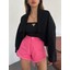 Kadın Uzun Kollu Oversize Bolero Kot Ceket Siyah 3