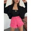 Kadın Uzun Kollu Oversize Bolero Kot Ceket Siyah 4