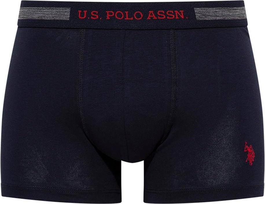 U.S. Polo Assn. Erkek Lacivert - Beyaz - Gri Melanj 3'lü Boxer 90004 görsel 2