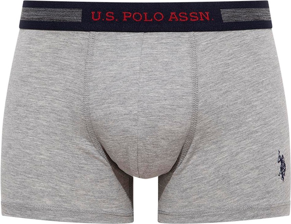 U.S. Polo Assn. Erkek Lacivert - Beyaz - Gri Melanj 3'lü Boxer 90004 görsel 4