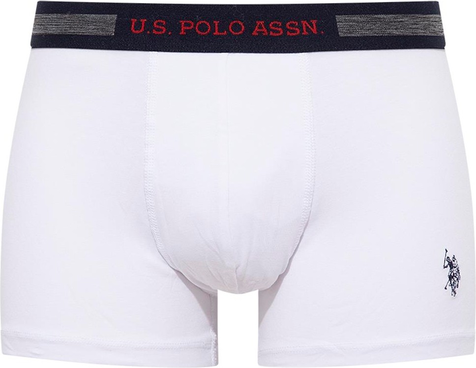 U.S. Polo Assn. Erkek Lacivert - Beyaz - Gri Melanj 3'lü Boxer 90004 görsel 3
