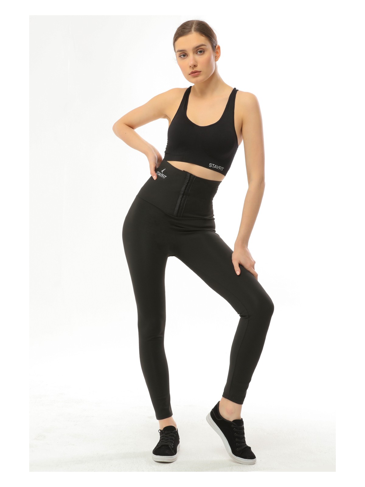 Stayfit Kadın Siyah Inceltici Korse Tayt - Görsel 3