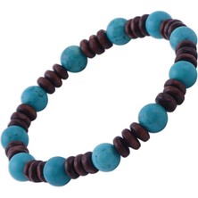 Nusnus Doğal Yeşil Firuze Taşlı Bileklik