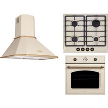 Çetintaş Rustik Krem Ankastre Set 9 (4616 RK + RK1237 + WL 848 RK)