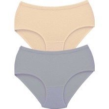 Royaleks 2 Adet Tutku Kadın Yüksek Bel Bato Kalın Lastik Külot S8