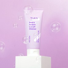 Tiam Snail & Azulene Low Ph Cleanser, Hassas Ciltler İçin Yüz Temizleme Jeli