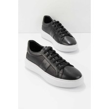 Bambi Siyah Leather Erkek Sneaker E01901537903