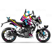 Kaly KTM Duke 390 Colors Design Sticker Seti