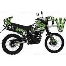 Kaly Mondial X-Treme Max 150 Metal Mulisha Design Sticker Set Yeşil