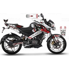 Kaly Bajaj Pulsar 200 Ns Rossi Sticker Set Beyaz