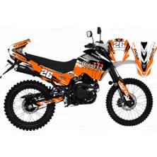 Kaly Mondial X-Treme Max 150 Monster Energy Design Turuncu Beyaz Sticker Set