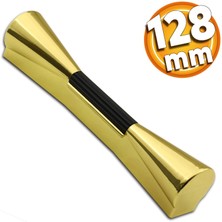 Badem10 Malta Mobilya Dolap Kapak Çekmece Kulpu Siyah Gold Plastik Kulp 128 Mm