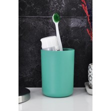 Saban Turkuaz, Plastik Diş Fırçalık – 7,5×10 cm, Macunluk, Banyo Düzenleyici - Brasil Model