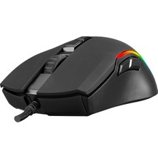 Everest SM-GX21 Starty RGB Oyuncu Mouse Örgü Kablolu 6400 DPI 7tuşlu Makrolu Mouse