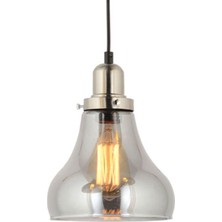 Lampaluce Cono Modern Sarkıt Salon Avizesi Tekli Krom 20X70CM