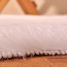 Tappeto Rex Tavşanı Dekoratif Çift Kafa Peluş Post Beyaz (Tüy Yüksekliği 22 Mm)