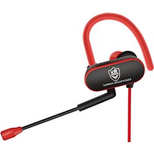 Karler Bass Kr GM-803 Kulak Içi  Oyuncu Kulaklık - Kırmızı
