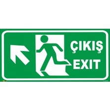 Exıt Çıkış (Sol Yukarı Yön) Levhası