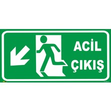 Acil Çıkış (Sol Aşağı Yön) Levhası