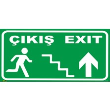 Çıkış Exıt (Yukarı Yön Merdiven) Levhası