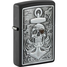 Zippo Z-48122 Çakmak Pirinç Alaşım Malzemeden Üretilmiş Benzinli Rüzgar Geçirmez Özellikte