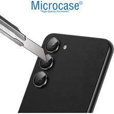 Microcase Samsung Galaxy S23 Plus Kamera Camı Lens Koruyucu Halka Set - AL8114