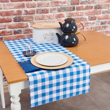 Dc Home Kareli Runner - Mavi - 45X150 cm