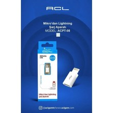 Acl Micro Usb'den Lightning'e Dönüştürücü (Acpt-08)