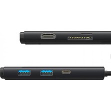 Baseus 20CM 100W 6 Portlu Type-C Dönüştücü Çoğaltıcı Hub 4K Hdmi 5gbps Veri Aktarım Tak Çalıştır Hub