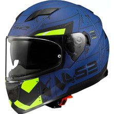 Ls2 Stream Evo Max Mat Mavi-Sarı Kask