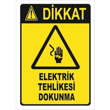 Elektrik Tehlikesi Dokunma Levhası Elk 018
