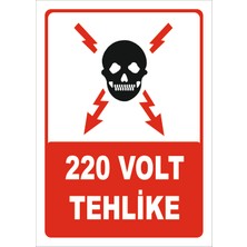 Vizyon Trafik 220 Volt Tehlike Levhası