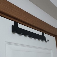 Thorqtech Metal Mat Siyah Amerikan Kapı Arkası Askılık Organizer Askılık ve Banyo Kapı Arkası Askı