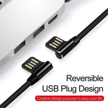 3x Micro USB Oyun Şarj Kablosu (Android), Mikro Kablo 90 Derece ve Cep Telefonu ve Dijital Cihazlar Için Kablo 3 Pcs (Yurt Dışından)