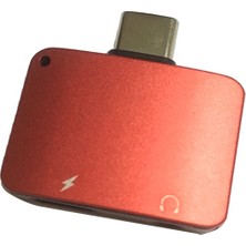 USB - 3,5 mm Splitter Aux Audio Kulaklık Adaptörü Şarj Converter, Le 2/3 ve Cihaz Kırmızı (Yurt Dışından)