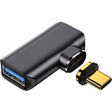 Manyetik USB C Adaptörü 24 Pın Kompact Tip C Konektörü Tablet Ev Stili B Için (Yurt Dışından)