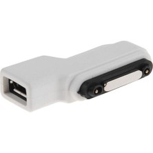 Mikro USB Için Manyetik Şarj Kablosu Kablosu Adaptörü Sony Xperia Z1 Z2 Z3 Kompakt Beyaz (Yurt Dışından)