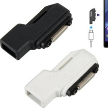Mikro USB Için Manyetik Şarj Kablosu Kablosu Adaptörü Sony Xperia Z1 Z2 Z3 Kompakt Beyaz (Yurt Dışından)