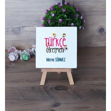 Hedizu Kişiye Özel Türkçe Öğretmeni Dekoratif Taş Baskı Öğretmenler Günü Hediyesi