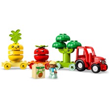 LEGO DUPLO® İlk Meyve Sebze Traktörü 10982 - 18 Ay ve Üzeri Küçük Çocuklar için Çiftçilik Temalı Eğitici Oyuncak Yapım Seti (19 Parça)