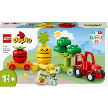 LEGO DUPLO® İlk Meyve Sebze Traktörü 10982 - 18 Ay ve Üzeri Küçük Çocuklar için Çiftçilik Temalı Eğitici Oyuncak Yapım Seti (19 Parça)