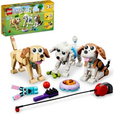 LEGO Creator Sevimli Köpekler 31137 - 7 Yaş ve Üzeri Çocuklar için Beagle, Poodle ve Labrador Modelleri İçeren Yaratıcı Oyuncak Yapım Seti (475 Parça)