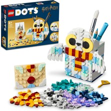 LEGO DOTS Hedwig# Kalemlik 41809 - 6 Yaş ve Üzeri Harry Potter# Hayranları ve Yaratıcı Çocuklar için Baykuş Hedwig# İçeren Kendin Yap Dekoratif Masa Seti (518 Parça)