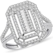 Lilarote Çift Sıra Sekiz Bagetli Iki Kol Altın Yüzük