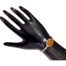 Ayla Gallery Jewelry Turuncu Akik Gümüş Doğaltaş  Bileklik
