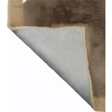Dericibey Karamel ve Beyaz Peluş Seccade 80 x 120 cm