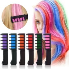 Pazariz Rengarenk Saç Boyama Tebeşiri - Mini Taraklı Konsept Saç Boyama Seti Hair Chalk Kırmızı