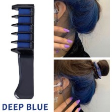 Pazariz Rengarenk Saç Boyama Tebeşiri - Mini Taraklı Konsept Saç Boyama Seti Hair Chalk Koyu Mavi